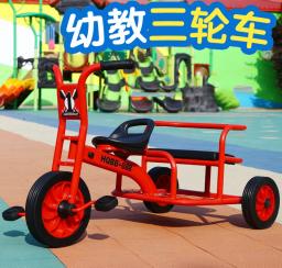 Triciclo de pedal duplo infantil, Triciclo para crianças, esportes ao ar livre, carrinho de criança, táxi, triciclo, triciclo para jardim de infância, 2-8 anos - Image 4