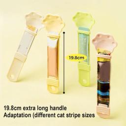 Pet Feed Colher Wet Treat Cat Alimentador, Snack Liquid Food Alimentação e Rega Suprimentos, Cat Food Strip Squeezer - Image 4