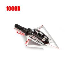 3 Pçs/set Multi-Estilo de Flechas de Caça 100-Grão-125-Grão Substituível Tiro E Pesca Setas Para O Composto Arcos Bestas - Image 3