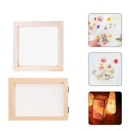 Artesanato Reciclagem Papel Fazendo Kit, Moldura De Tela De Artesanato De Arte, Papel Fazendo Tela De Madeira Suporte De Papel Molde Molde De Tela - Image 2