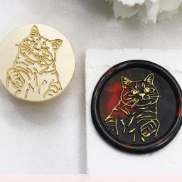 Selo animal Envelope De Cera Selos, Presentes De Cartão, Decoração De Convite De Casamento, Selo De Cera De Cão E Gato - Image 5