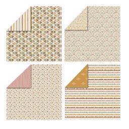 BOHO Estilo Dupla Face Impressão Cardstock, Scrapbooking Background, Pacote De Papel Modelado, 24 Folhas de 12x12 Polegadas - Image 3