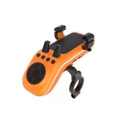 Suporte do telefone da bicicleta usb recarregável luz suporte móvel bluetooth seapker 5000mah ciclismo chifre acessórios - Image 6