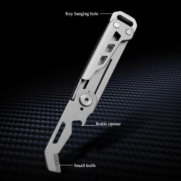 Keychain Folding Knife Multitool Box Cutter Ferramentas manuais de emergência de acampamento Multiuso EDC Pocket Knife Gadgets de sobrevivência - Image 3