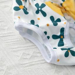 Fraldas laváveis para cães, Pet Absorvente Confortável, Calças Menstruais, Padrão dos desenhos animados, Fraldas de flor para a princesa Puppy, 1pc - Image 5