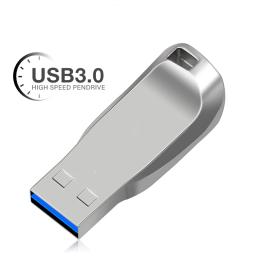 Unidade flash USB 3.0 de haste de metal de alta velocidade Pendrive - 128GB 64GB 32GB 16GB 8GB - Disco U de caneta grátis durável para armazenamento de dados - Image 4