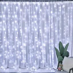 Janela Cortina String Luz, 300 LED, Festa de Casamento, Casa, Jardim, Quarto, Exterior, Interior, Decorações de Parede - Image 2