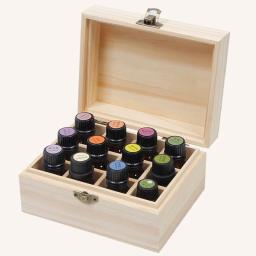 Caixa de armazenamento de madeira 12/25 slots transportar organizador garrafas de óleo essencial recipiente de aromaterapia caixa de armazenamento caso - Image 2