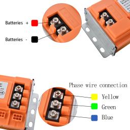 JRAHK-Controlador DC sem escova para bicicleta elétrica, onda senoidal, 36V-84V, 2500W, 72V, 3000W, acessórios scooter elétrico - Image 3
