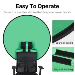 Chromakey Photography Studio Chair, fundo dupla face, pano de fundo, tela verde e azul, jogo ao vivo - Image 6
