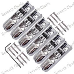 Um conjunto de 6 peças de sela de ponte individual única de 3 cores para baixo de 6 cordas (DZQQ-2K6X) - Image 2