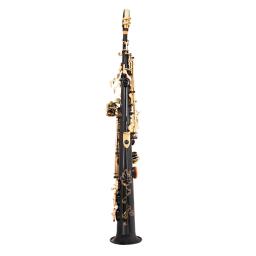 Profissional saxofone soprano Bb, latão banhado a ouro chave B sax plano com boquilha caso, Reed Glove, Wiping Cloth acessórios - Image 3