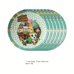 Descartável Disney Animal Crossing Party Supplies, Tema Presente, Copos, Guardanapos, Pull Flag, Bolo Set, Presentes - Image 2