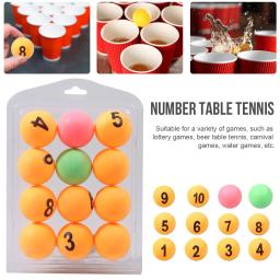 12PCS Cor Número Tênis De Mesa Profissional Ping-Pong Bola Numerada Beer Pong Raffle Ball Para Jogos De Treinamento De Tênis De Mesa 40MM - Image 5