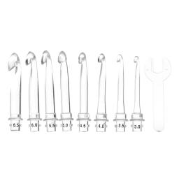 Ferramentas De Costura Set com Luz LED, Crochet Ganchos, Agulhas De Tricô, DIY Tecelagem, Camisola Kit Ferramentas, Acessórios De Costura, USB, 9 em 1 - Image 6