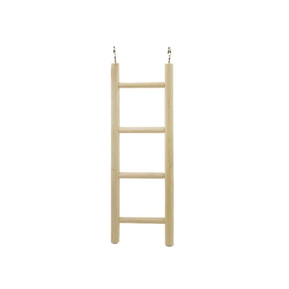 Escadas de madeira Swing Scratcher para pássaros, escada de escalada de poleiro, gaiola de pássaros, hamsters, brinquedos papagaio, suprimentos para animais pendurados, 3, 4, 5, 6, 1Pc - Image 1