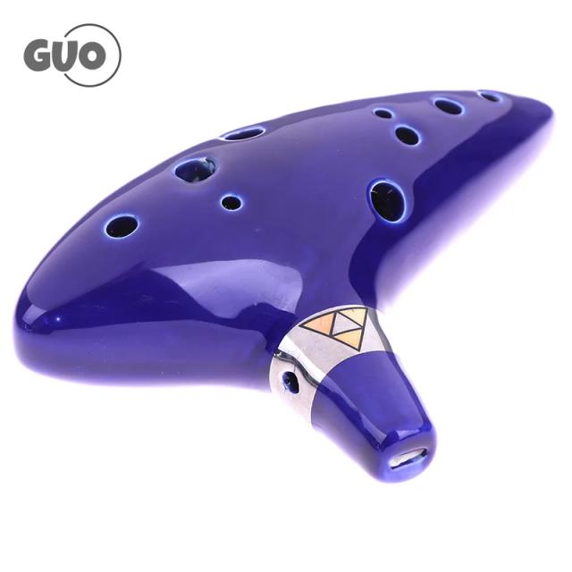 Flauta Alto C Azul com 12 Buracos - Ocarina de The Legend of Zelda, Som Natural e Fácil Aprendizado, Ideal para Presentes, Frete Grátis