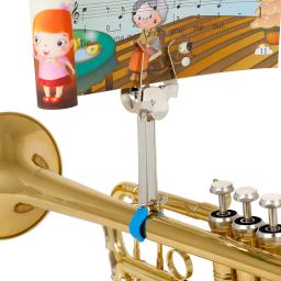 M MBAT Clipe de trompete braçadeira em folha de suporte de partitura durável metal leve instrumento de latão pasta de trombone acessórios universais - Image 6