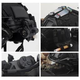 Conjunto de capacete rápido tático, com óculos antiembaçantes removíveis Suporte multifuncional para NVG Óculos de Airsoft Lanterna, para Paintball - Image 6