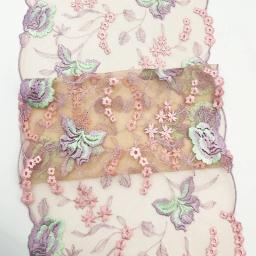 1 jarda tela de renda inferior fio de poliéster prensado tecido diy flor bordado acessórios de renda cortina sofá almofada decoração - Image 6