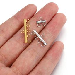 20 pçs de aço inoxidável colar pulseira camada fechos pingente gota conector fiança conectores diy para jóias que fazem suprimentos - Image 4