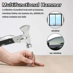 Martelo de segurança multifuncional para homens e mulheres, martelo, quebra-vidro, resgate ao ar livre, emergência Essentials, adequado para camping - Image 4