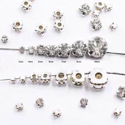 Cristais Brilhantes Pedras para Bordados, Contas De Vidro, Gemas De Tecido, Costurar Na Garra, Artesanato De Vestuário, 3mm-10mm, 100Pcs - Image 2