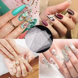 As sedas não tecidas da fibra de vidro da extensão do prego dos pces 10/20/50 envolvem as pontas acrílicas do manicure francês uv do gel que constrói ferramentas dos pregos do papel da fibra - Image 5