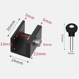 Bloqueio de janela ajustável, fechaduras de segurança para crianças e animais de estimação, fechadura anti-roubo, deslizante sem soco, hardware, 2 pcs - Image 6