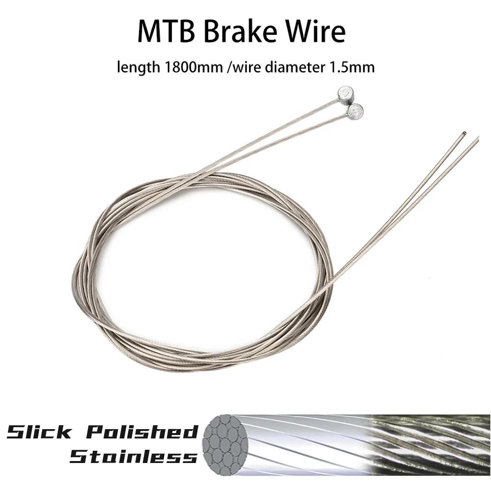 Ztto mtb fio de freio da bicicleta estrada freio sllick polido linha aço inoxidável engrenagem fixa mudança engrenagem shifter cabo núcleo fio interno - Image 1