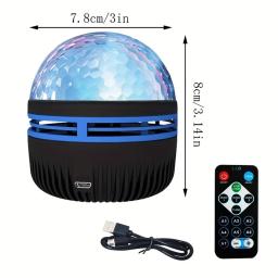 Projetor Aurora Galaxy com Controle Remoto, Luz Noturna Colorida, Rotação de 360 ° GB, USB, Luzes Noturnas Coloridas, Home Theater, Room Decor, 5V - Image 6