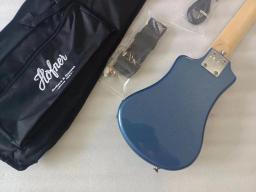 High Quyality Easy Taking Travel Guitar 34 Polegada 6 Cordas Mini Guitarra Elétrica High Gloss Bling Blue Color Free Cotton Soft bag - Image 5
