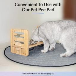 Tigelas de bambu elevadas para cães com suporte, ajustável, levantado, cachorro, gato, comida, tigelas de água, suporte, coelho, alimentador para animais pequenos e médios - Image 4