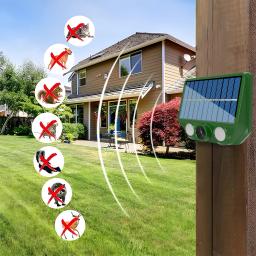 Impermeável Solar Animal Repelente, Scarer, dissuasor, dispositivo para exterior, gramados, jardim, 500mAh, IP66 - Image 2
