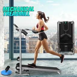 Esteira dobrável portátil motorizada máquina de corrida para casa ginásio equipamentos fitness esteira mecânica almofada caminhada - Image 3