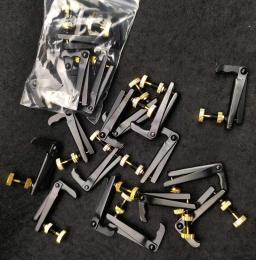 Fine Tuner para Viola, Cordas Ajustador, Ganchos, Finetuners, Preto e Dourado, 10PCs - Image 1