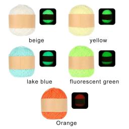 50m atualizar luminoso chunky fio brilho no escuro fluorescente fio tricô brilho linha diy artesanal poliéster costura suprimentos - Image 5