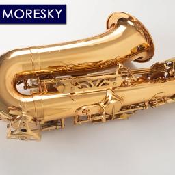 MORESKY-E-Saxofone Alto Flat com Estojo, Eb, Alto, Chaves Douradas, Instrumento de Música - Image 5