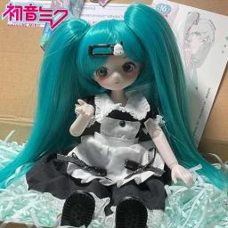 Hatsune 1/6 móvel bjd miku empregada roupa completa vestir-se 6 pontos boneca dos desenhos animados bonito anime loli crianças kawaii presente de aniversário - Image 1