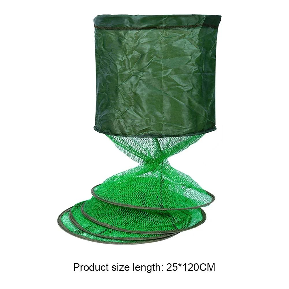 Rede de pesca dobrável para peixes vivos, gaiola cesta, armadilha, armadilha para lagostas, lagosta, camarão, isca, anel, rede, equipamento - Image 1