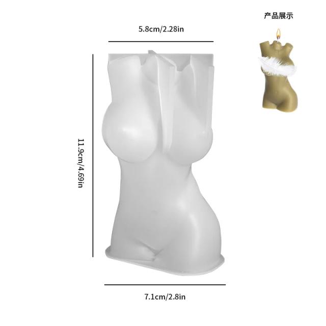 Moldura de Silicone para Escultura em Gesso: Corpo Masculino e Feminino, Ideal para Aromaterapia e Decoração Artesanal