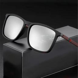 Homens de luxo polarizados óculos de sol moda vintage quadrado ultra leve tr90 quadro condução pesca óculos de sol para homem uv400 - Image 3