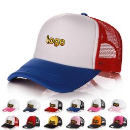 Logotipo personalizado diy para crianças malha esportes boné de beisebol chapéu de caminhoneiro para meninos e meninas barato snapback chapéu ajustável chapéus de sol crianças - Image 3