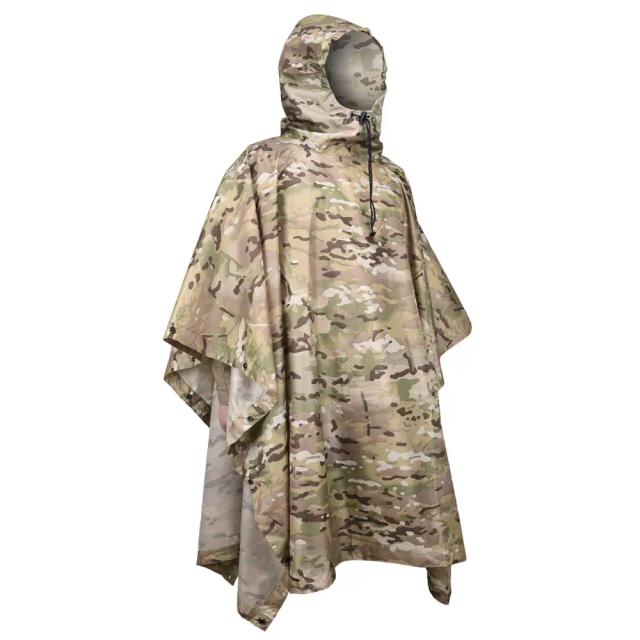 Camuflagem tático capa de chuva para homem portátil dobrável adulto exército impermeável coberto poncho militar feminino motocicleta casaco de chuva