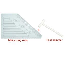 Moc régua de medição de plástico ferramenta de placa de medição fácil tijolo régua tijolos multi-functio blocos de construção peças técnicas para crianças - Image 6