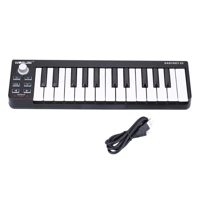 Controlador MIDI Portátil USB Slim-line: Easypad 12 e Easykey 25 para Mini Instrumentos de Teclado