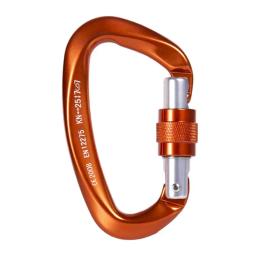 Mosquetão escalada resistente gancho forte 25kn forma d ar livre para escalada trela cão escalada rapel - Image 2