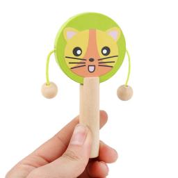 Instrumento musical de madeira chocalho para crianças, Brinquedos de madeira de percussão Cartoon Baby Rattle Presentes de educação infantil para criança - Image 6