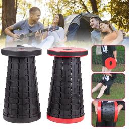 Cadeira dobrável retrátil portátil de pouco peso forte fezes plásticas ajustáveis para a pesca e viajar pufe otomano muebles - Image 1