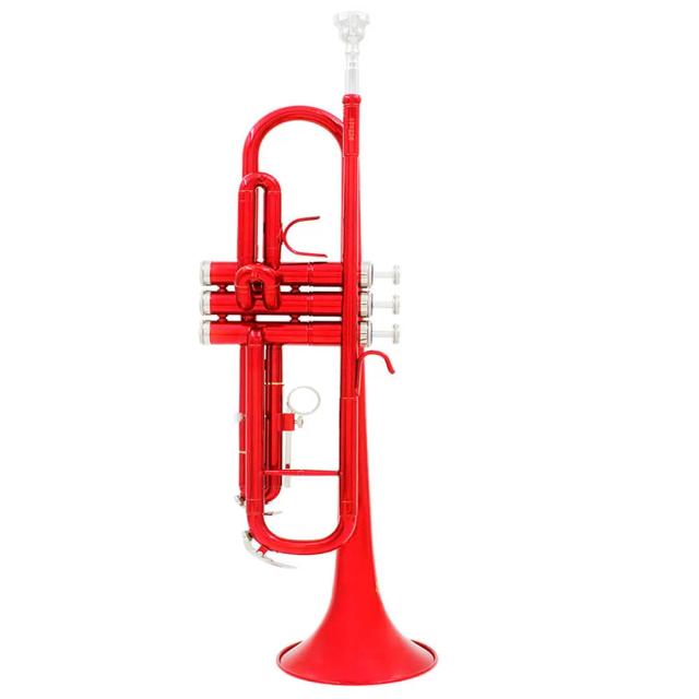 Trompete de Bronze e Vermelho: Conjunto Completo com Bocal, Luvas, Correia e Acessórios Duráveis para Músicos Exigentes
